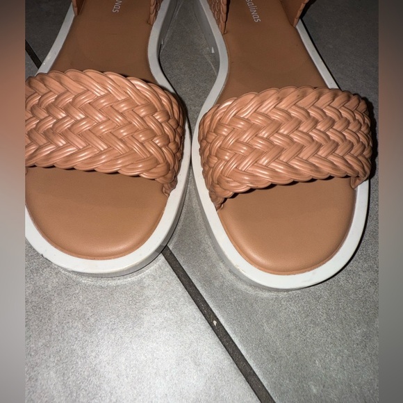 Melissa x Salinas Mar Braid Sandal - Marsha By The Sea peach/white Size 10 - Picture 7 of 10